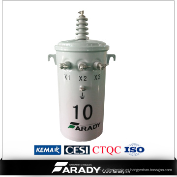 Inmersión de aceite 10kVA 11kv monofásico paso abajo transformador